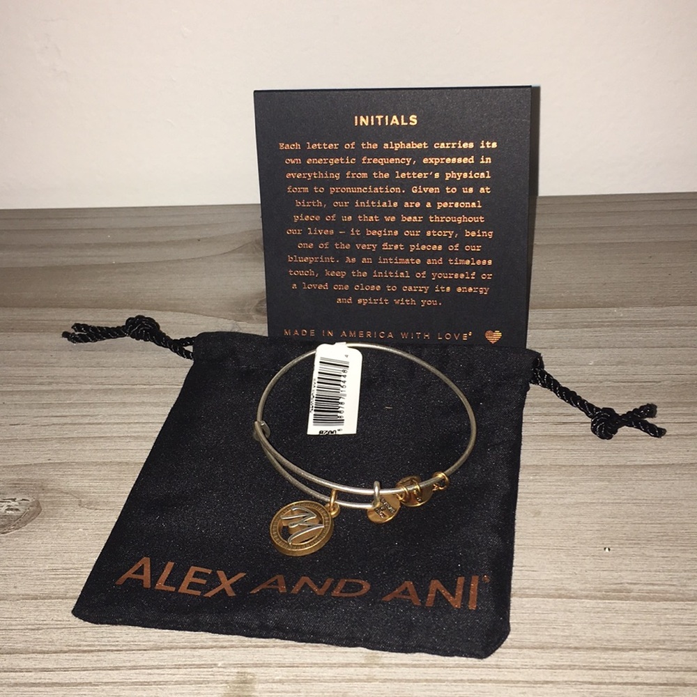 Alex and Ani “M” initial bracelet
